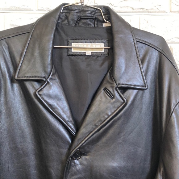 Perry Ellis soft leather jacket coat - Picture 2 of 5